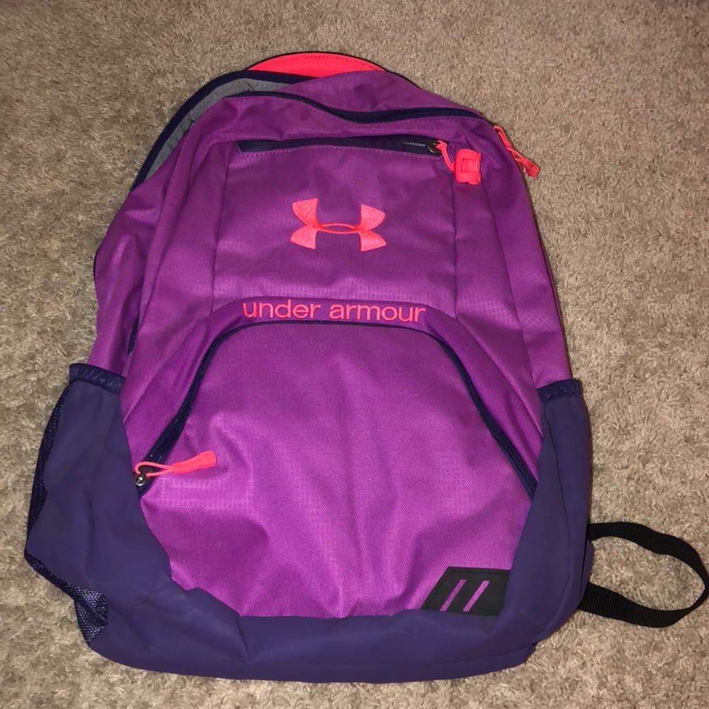 Pink&purple UNDER ARMOUR backpack — good condition